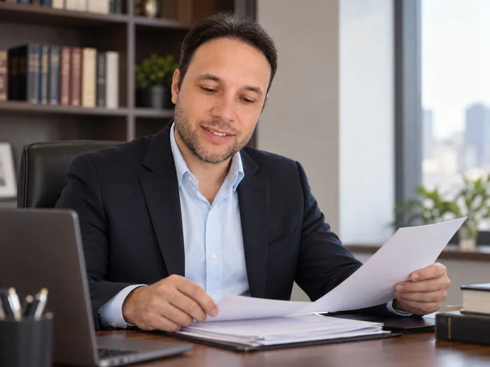 Dr. João Góes, advogado previdenciário em Igarassu-PE, em seu escritório